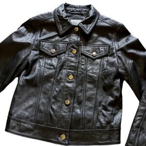 Lab leather jacket black size UK 6  US 2 NWT